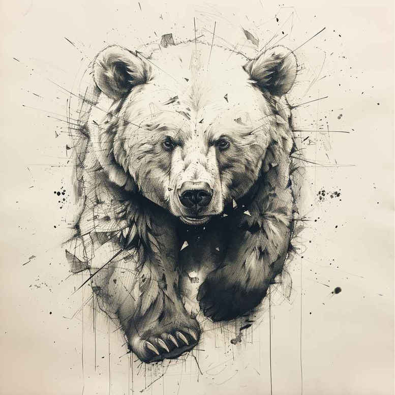 bear-symbol – tattoo design ideas free ai generated – realism-depth-realism – for-side-torso – Gallery: bears-inkby-ai
