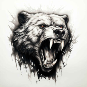 bear-wild-force – tattoo design ideas free ai generated – surrealism-ghostly-shapes – for-triceps – Gallery: bears-inkby-ai