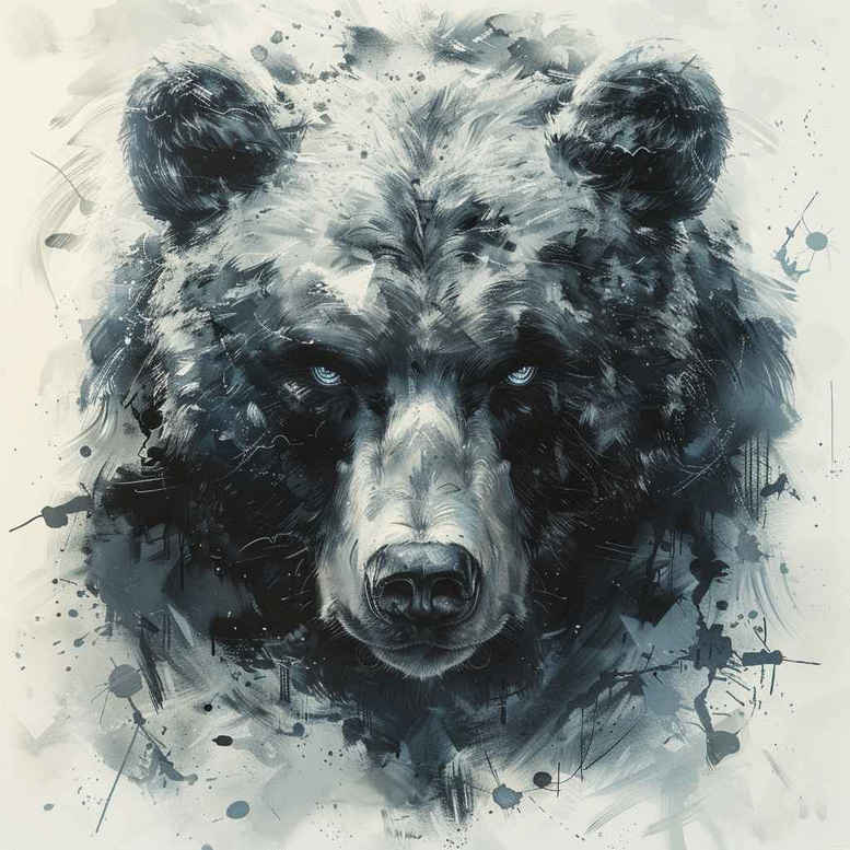 bear-wild-force – tattoo design ideas free ai generated – surrealism-transcendent – for-side-torso – Gallery: bears-inkby-ai