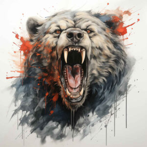 bear-wildness – tattoo design ideas free ai generated – neotraditional-refined-lines – for-nape – Gallery: bears-inkby-ai
