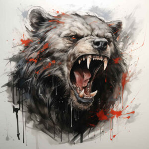 guardian-bear – tattoo design ideas free ai generated – neotraditional-precise-lines – for-toe – Gallery: bears-inkby-ai