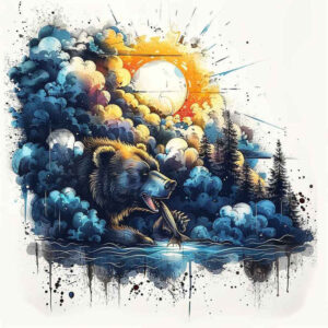 guardian-bear – tattoo design ideas free ai generated – surrealism-juxtaposition – for-biceps – Gallery: bears-inkby-ai