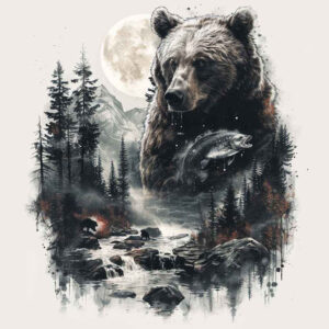 protective-bear – tattoo design ideas free ai generated – realism-photographic-quality – for-forearm – Gallery: bears-inkby-ai