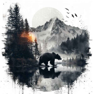 spirit-bear – tattoo design ideas free ai generated – neotraditional-refined-color-palette – for-toe – Gallery: bears-inkby-ai