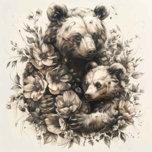 bears tattoo design ideas Realism micro detail aggressive for thigh
