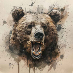 bears tattoo design ideas Realism reflective light and strength for abdomen
