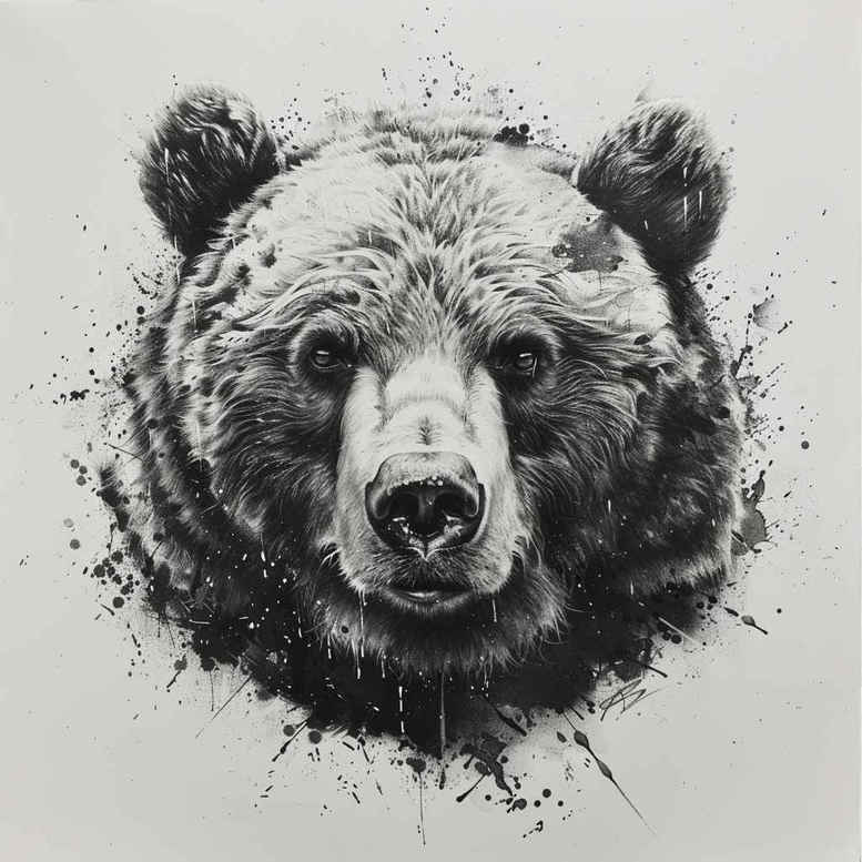 bears tattoo design ideas realistic movement energy embodying perseverance