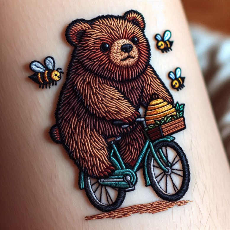 bears tattoo design ideas Surrealism distorted reality energy for hand