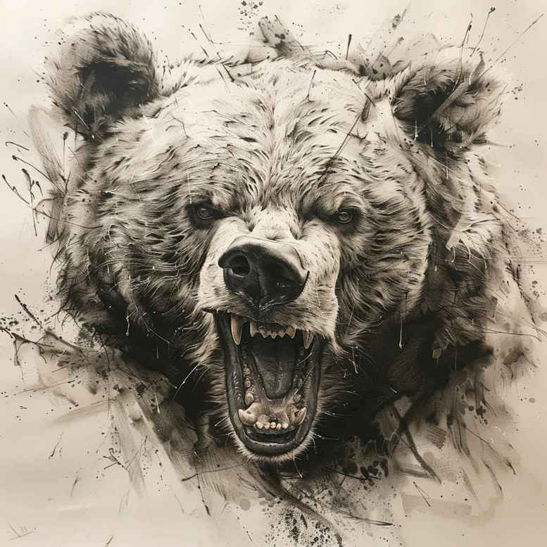 bears tattoo design ideas fisheye fierce symbol of courage