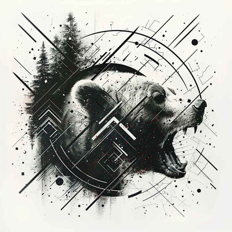 bears tattoo design ideas gentle shadow fight for arm