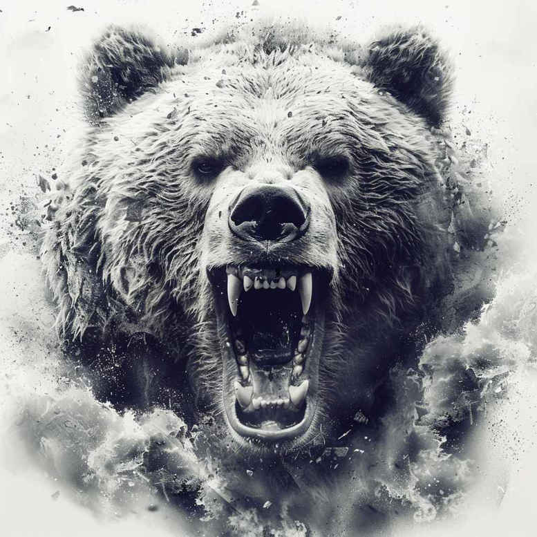 bears tattoo design ideas Realism realistic structure fight for ribs