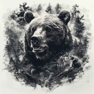 bears tattoo design ideas vivid gradients full strength for calf