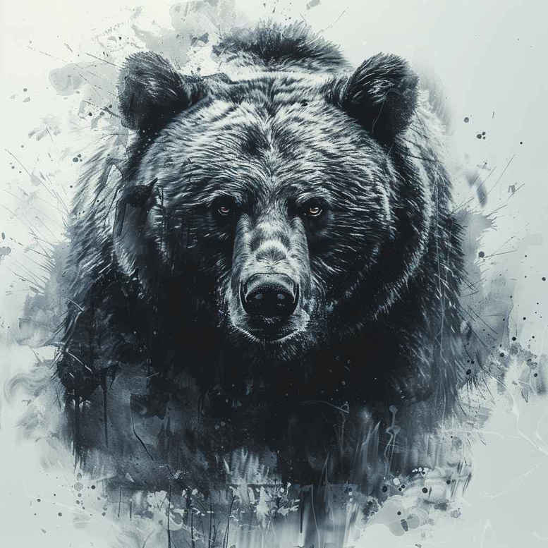 bears tattoo design ideas spectral hues in motion for back shoulder