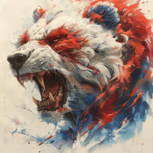 bears tattoo design ideas Surrealism shimmering forms in motion for biceps