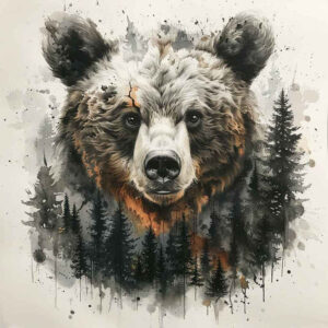 bears tattoo design ideas bokeh in motion symbolising determination