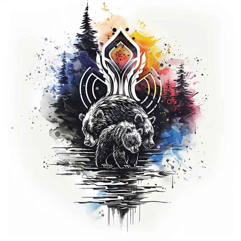 bears tattoo design ideas Realism realistic wrinkles mighty spirit for palm