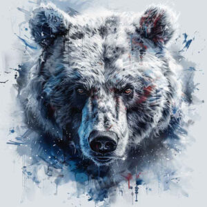bears tattoo design ideas Surrealism fantastical of nature for thigh