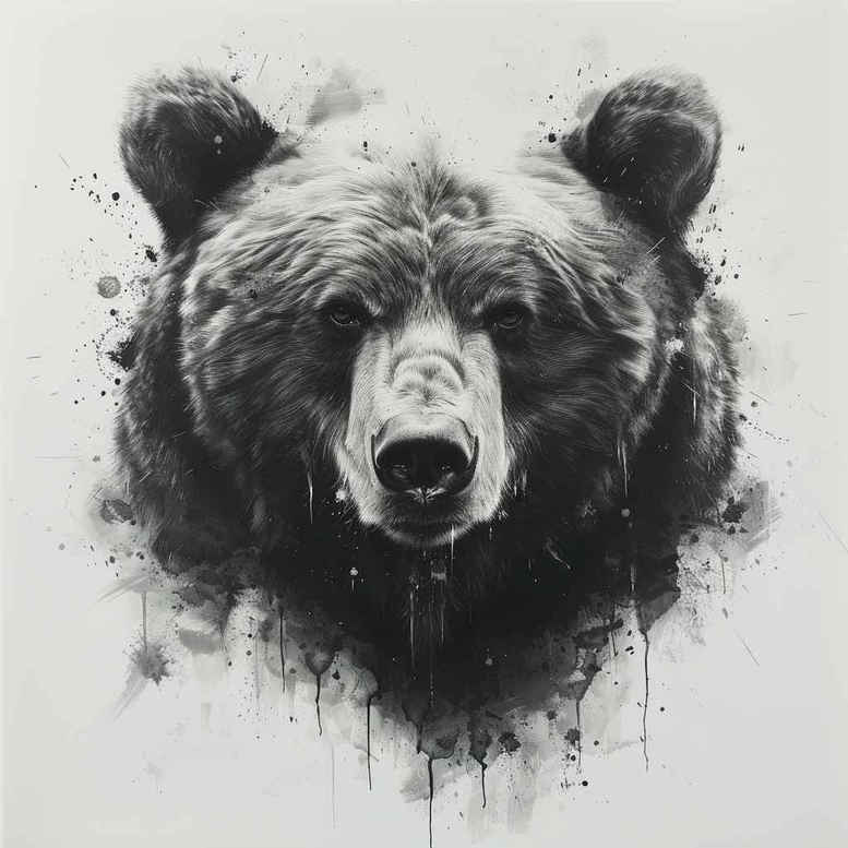 bears tattoo design ideas vibrant palette shadowed symbol of determination