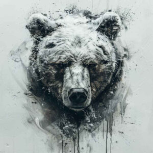 bears tattoo design ideas Surrealism melting forms spirit power for forearm