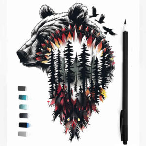 bears tattoo design ideas Realism illusion of depth spirit power symbolising endurance