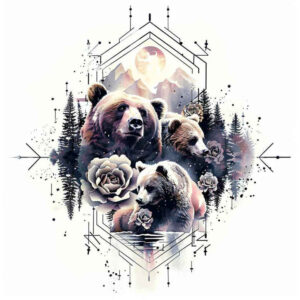 bears tattoo design ideas Realism digital realism spiritual symbol of courage