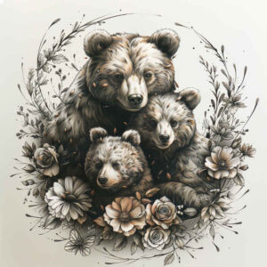 bears tattoo design ideas Realism ultra detailed strength symbol for triceps
