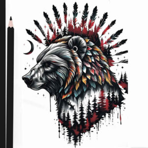 bears tattoo design ideas Realism transparent layer strong form embodying endurance