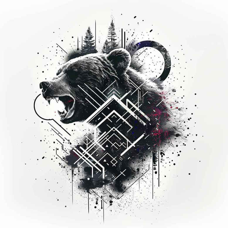 bears tattoo design ideas clean fill symbol for back of neck