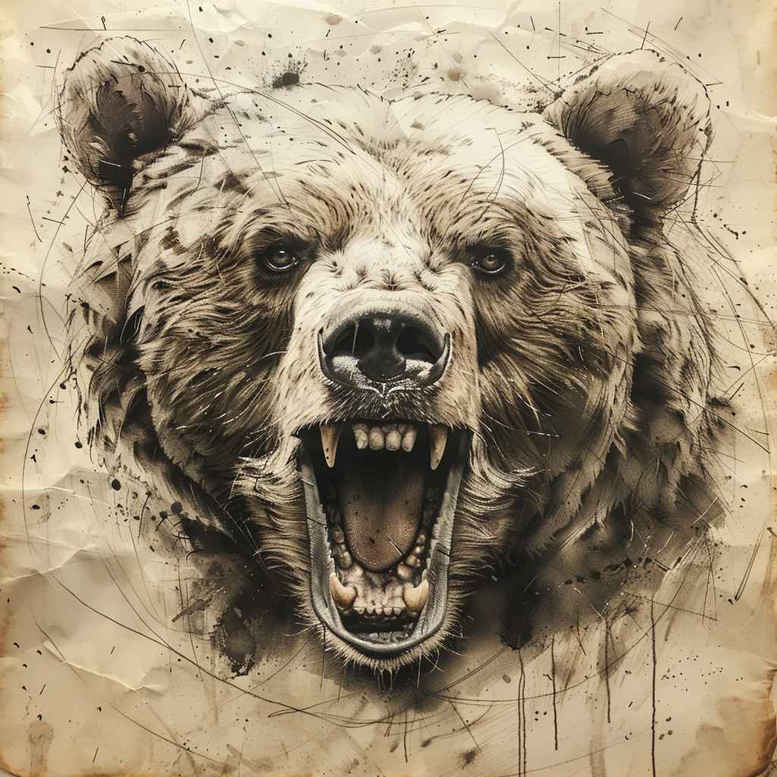 bears tattoo design ideas high-contrast symbol of power for hip