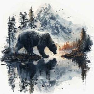 bears tattoo design ideas fine-line wild spirit stands for perseverance
