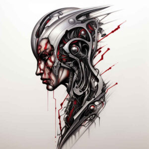 artificial-muscle-tattoo – tattoo design ideas free ai generated – realism-detail-accuracy – for-lower-back – Gallery: biomechanics-inkby-ai