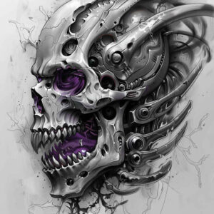 artificial-muscle-tattoo – tattoo design ideas free ai generated – realism-high-contrast – for-spine – Gallery: biomechanics-inkby-ai