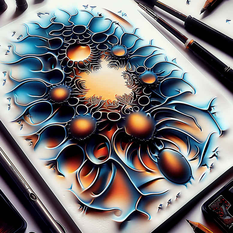 bio-mechanical-pattern – tattoo design ideas free ai generated – neotraditional-accent-shading – for-toe – Gallery: biomechanics-inkby-ai
