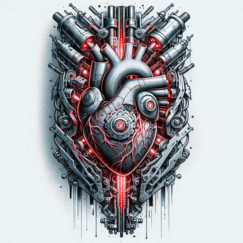 bio-mechanical-pattern – tattoo design ideas free ai generated – surrealism-dynamic-shapes – for-upper-thigh – Gallery: biomechanics-inkby-ai