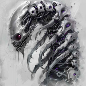 bio-mechanical-pattern – tattoo design ideas free ai generated – surrealism-visionary – for-collarbone – Gallery: biomechanics-inkby-ai