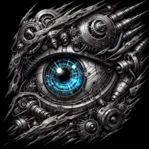 bio-robotic-tattoo – tattoo design ideas free ai generated – realism-tactile-shading – for-spine – Gallery: biomechanics-inkby-ai