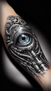 biomech-design – tattoo design ideas free ai generated – surrealism-shifting-shapes – for-side – Gallery: biomechanics-inkby-ai
