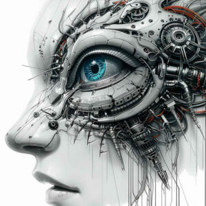 biomech-illustration-tattoo – tattoo design ideas free ai generated – neotraditional-intricate-shading – for-neck – Gallery: biomechanics-inkby-ai