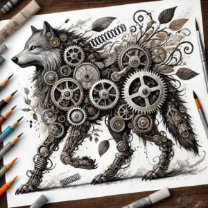 biomech-illustration-tattoo – tattoo design ideas free ai generated – realism-illustrative-style – for-palm – Gallery: biomechanics-inkby-ai