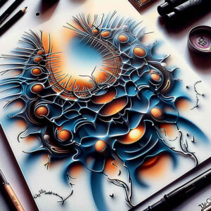 biomechanical-art – tattoo design ideas free ai generated – neotraditional-layered-inks – for-upper-back – Gallery: biomechanics-inkby-ai