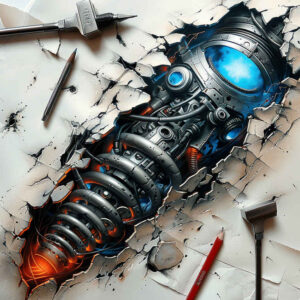 biomechanical-art – tattoo design ideas free ai generated – surrealism-metamorphosis – for-ankle – Gallery: biomechanics-inkby-ai