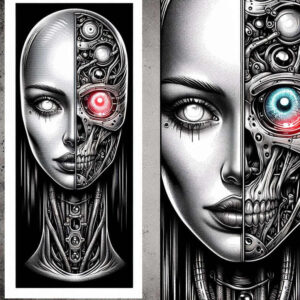 biomechanical-composition-tattoo – tattoo design ideas free ai generated – neotraditional-accent-shading – for-stomach – Gallery: biomechanics-inkby-ai