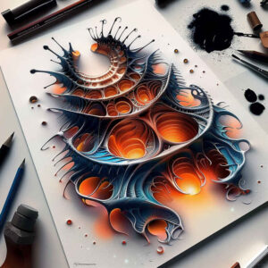 biomechanical-composition-tattoo – tattoo design ideas free ai generated – realism-volume-effect – for-abdomen – Gallery: biomechanics-inkby-ai