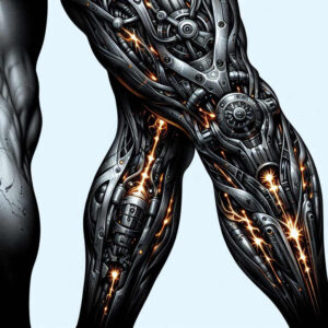 biomechanical-composition-tattoo – tattoo design ideas free ai generated – surrealism-phantasmagoria – for-biceps – Gallery: biomechanics-inkby-ai