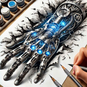 biomechanical-detail-tattoo – tattoo design ideas free ai generated – surrealism-disorienting – for-upper-shoulder – Gallery: biomechanics-inkby-ai