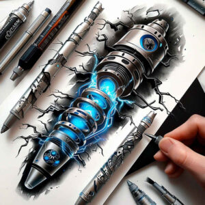 biomechanical-engineering-tattoo – tattoo design ideas free ai generated – realism-refined-lines – for-neck – Gallery: biomechanics-inkby-ai