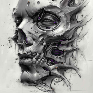 biomechanical-engineering-tattoo – tattoo design ideas free ai generated – surrealism-beyond-reality – for-upper-back – Gallery: biomechanics-inkby-ai