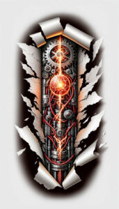 biomechanical-lifestyle-tattoo – tattoo design ideas free ai generated – realism-skin-texture – for-shoulder – Gallery: biomechanics-inkby-ai