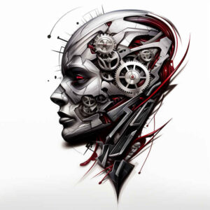 biomechanical-lifestyle-tattoo – tattoo design ideas free ai generated – surrealism-melting-forms – for-inner-arm – Gallery: biomechanics-inkby-ai