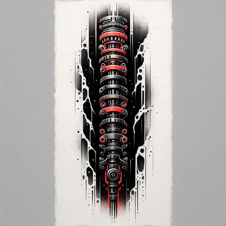 biomechanical-power – tattoo design ideas free ai generated – neotraditional-precise-lines – for-temple – Gallery: biomechanics-inkby-ai